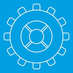 Gear icon, outline style