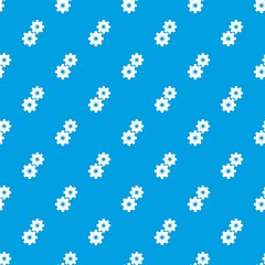 Gear pattern seamless blue