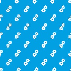 Gear pattern seamless blue