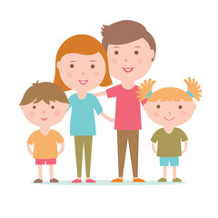 Flat vector image of a happy family - 167976391