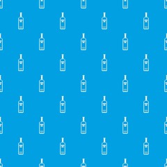 Bottle of vodka pattern seamless blue