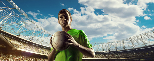 soccer player with a ball