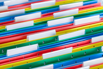 Files with Tabs Close Up