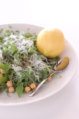 Homemade salad with peas, balanced meal - 167977969