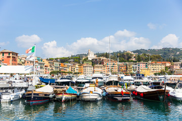 Fototapeta na wymiar Port of Santa Margherita Ligure, Liguria, Italy