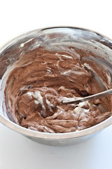 Homemade  chocolate mousse, delicious creamy dessert - 167979157