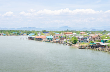Naklejka na ściany i meble huts in the sea, Thailand