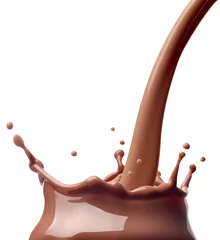 Papier Peint photo Lavable Milk-shake chocolat lait splash boisson boissons produits laitiers goutte