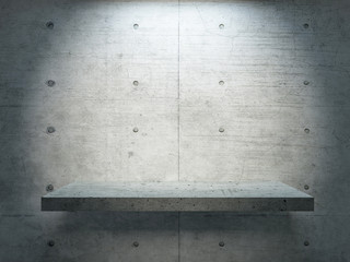 concrete stand under spot light