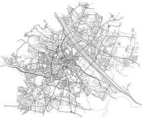 vector map of the city of Vienna, Austria - 167980556