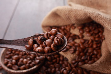 Fresh Roasted Coffee Beans Background