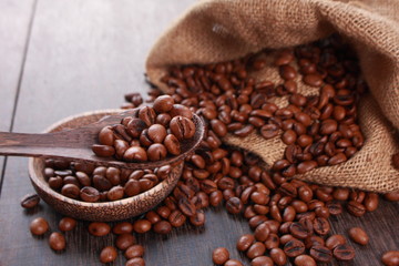 Fresh Roasted Coffee Beans Background
