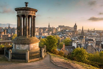 Fototapeta na wymiar Sunset in Edinburgh Scotland