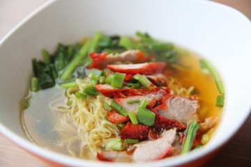 Noodle with grilled pork Chinese food