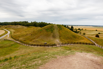 Royal Mounds - large barrows located in Gamla Uppsala village, Uppland, Sweden