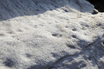Aegean seashore and marble rocks in Aliki, Thassos island, Greece