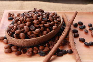 Fresh Roasted Coffee Beans Background