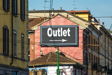 Fototapeta premium Schild 215 - Outlet