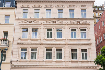 Facade of a building in Karlovy Vary
