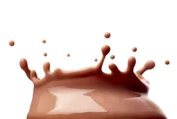 Papier Peint photo Lavable Milk-shake chocolate milk splash drink beverage dairy drop