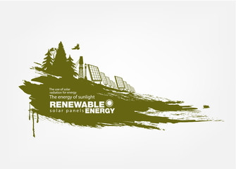 grunge solar panels Renewable energy