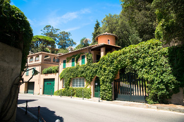 a building in Europe at summer time with a sky background