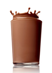 chocolate milk drink splash glass