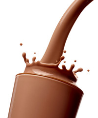 chocolate milk drink splash glass