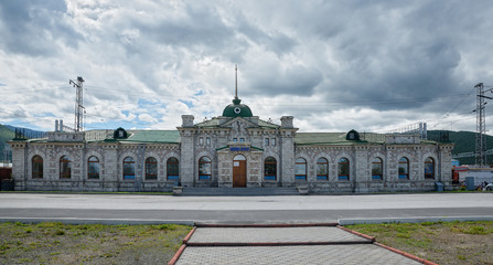 Obraz premium The railway station of marble in the town of Slyudyanka near Lake Baikal