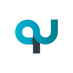 Initial Letter QU Rounded Design Logo
