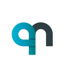 Initial Letter QN Rounded Design Logo