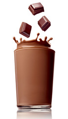 chocolate milk drink splash glass straw