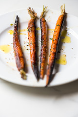 Roasted Carrots on a Plate