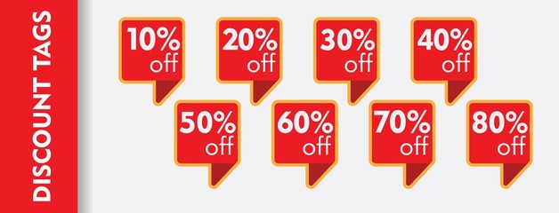 special offer sticker set. red discount tag vector illustration. Price label. sale promo marketing. ads offer. Cloud text shape design for discount and offer. Paper fold or origami illustration. Print