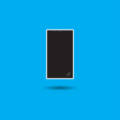 mobile smart phone sign symbol icon - flat design with shadow