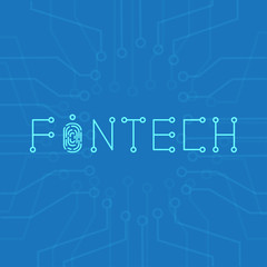 Fintech - background with circuit design
