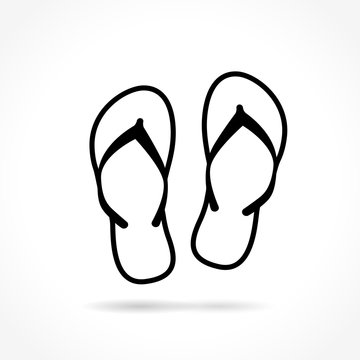 flip flop icon on white background
