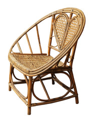 Rattan chair / Isolated white