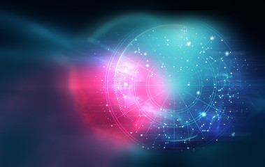 Astrology and alchemy sign background illustration