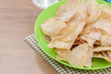 fried sweet taro crisps
