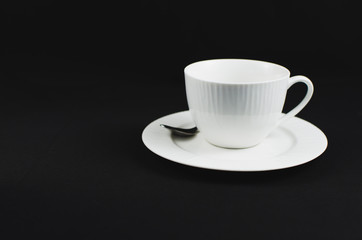 coffee  cup with black background
