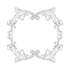 Vector baroque of vintage elements for design. 