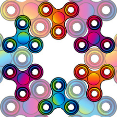 Fidget hand finger spinner stress relieving, colorful toy for removing anxiety and increasing concentration.