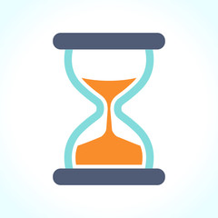 hourglass icon on white background