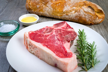 Uncooked T-Bone Steak