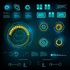 Obraz premium Futuristic virtual graphic touch user interface, HUD