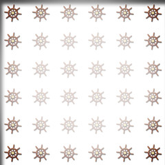 Columbus Day, Rudder, 3D illustration, white background, empty white space, perfect background.