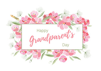 Fototapeta na wymiar Holiday greetings illustration Grandparents Day