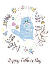 Holiday greetings illustration Father's Day