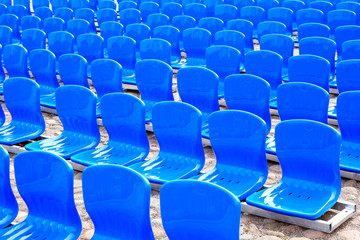 Blue Seats In A Row